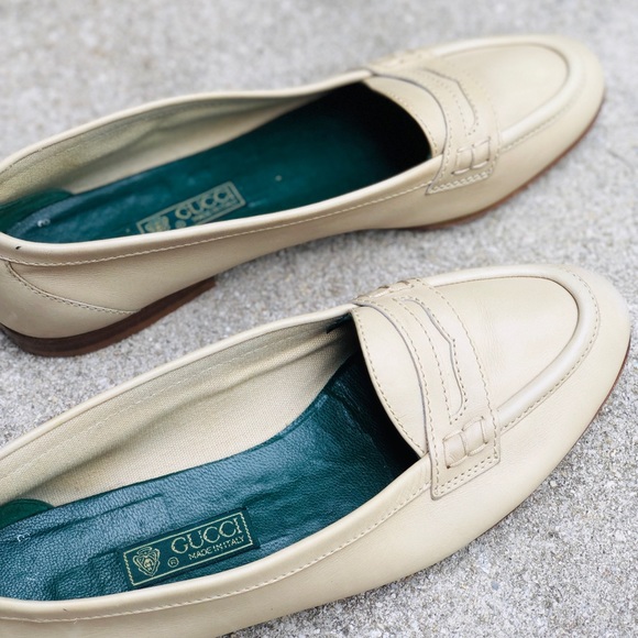 Gucci Light Beige Leather Loafers - Picture 3 of 8